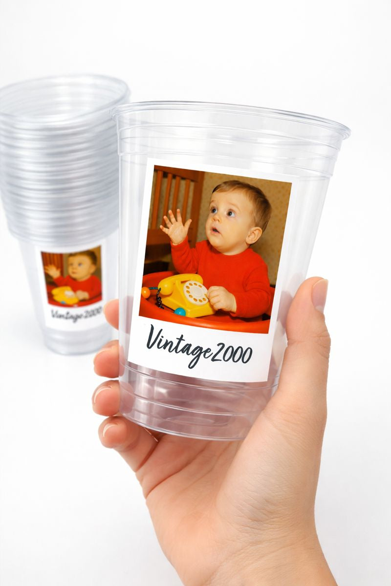 Custom Photo Party Cups (16oz) – Personalized Party Favors | Crafty Cue