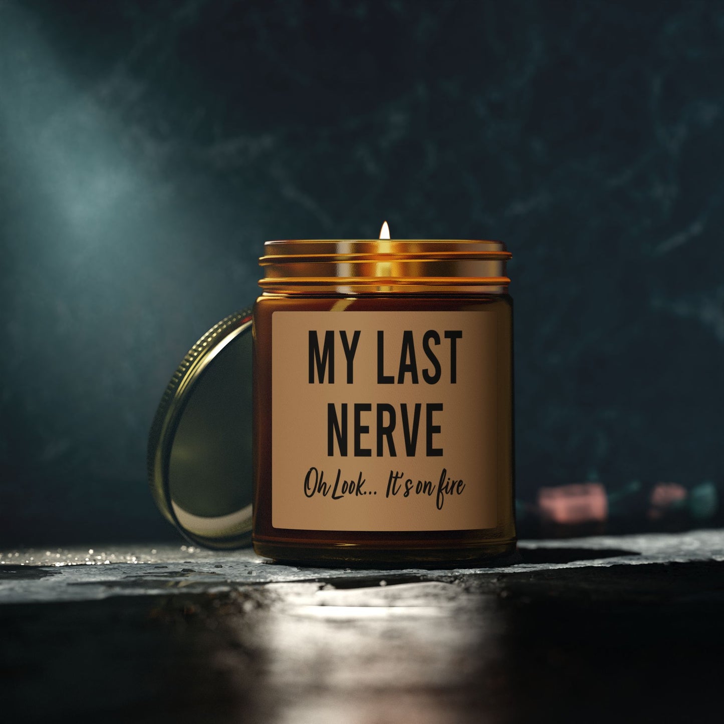 Gifts for Women, Funny Friendship Gift for Best Friend, My Last Nerve Lavender Candle, Birthday Christmas White Elephant Stocking Stuffers