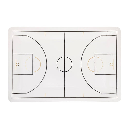 BBL1041 - Basketball Court Shaped Paper Plate