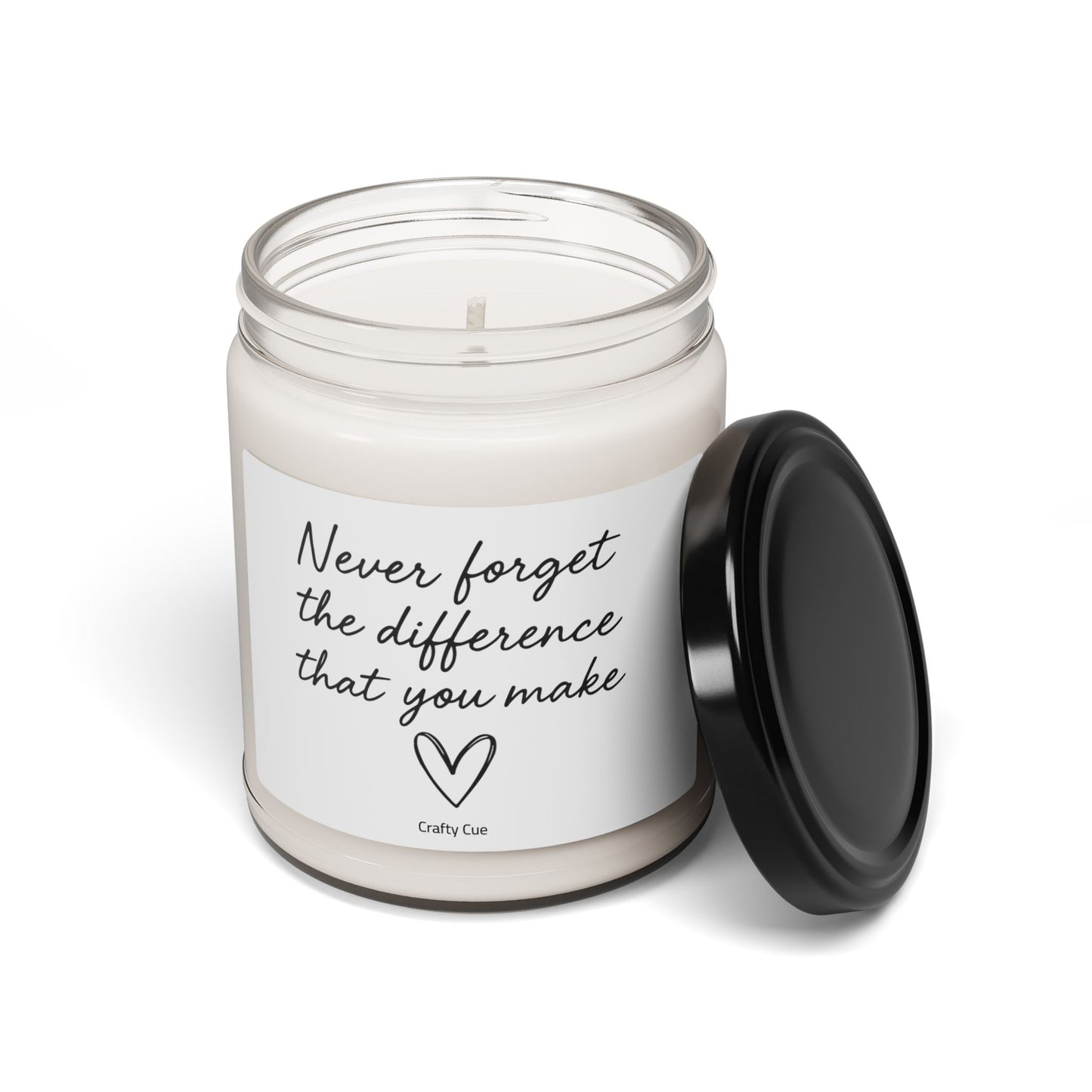 Never forget the different you make candle, Employee gift, Coworker present, Gift for workers, teachers, boss