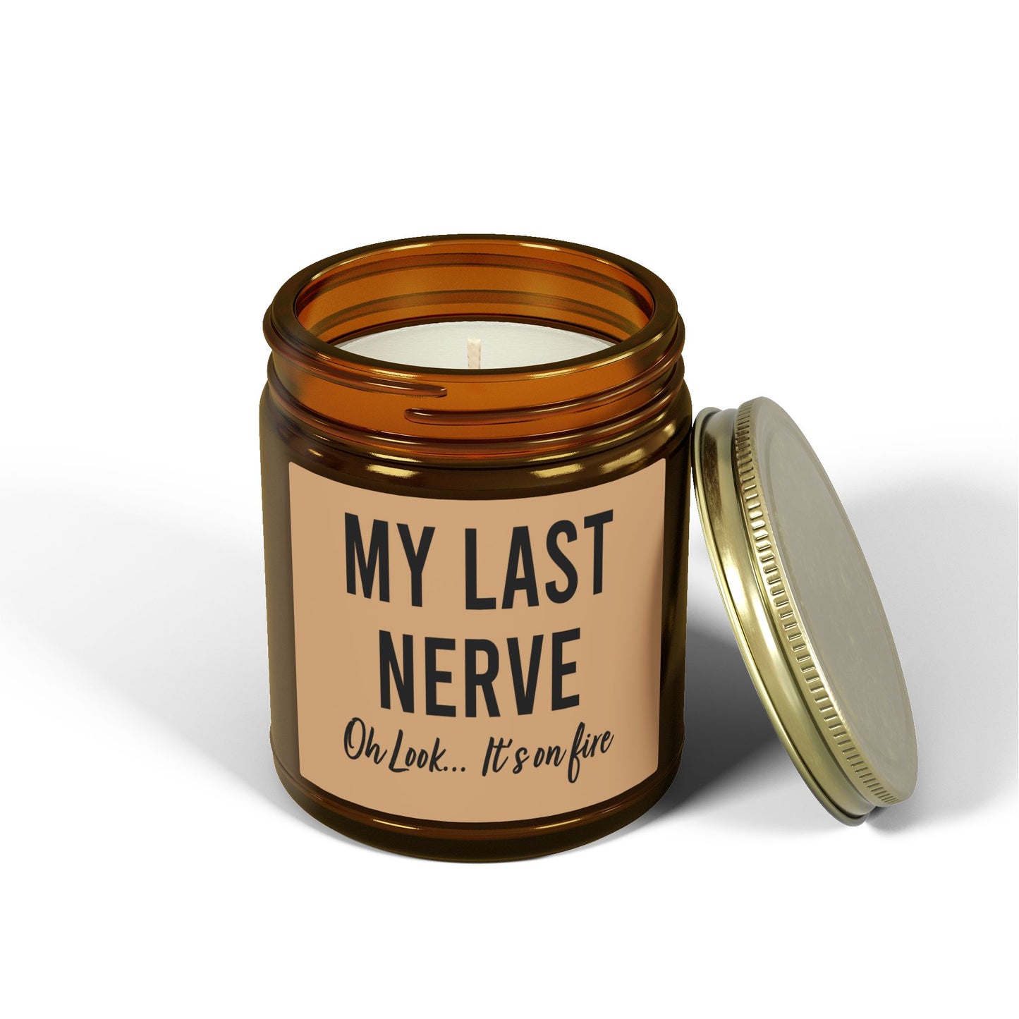 Gifts for Women, Funny Friendship Gift for Best Friend, My Last Nerve Lavender Candle, Birthday Christmas White Elephant Stocking Stuffers
