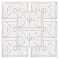 BBL1041 - Basketball Court Shaped Paper Plate