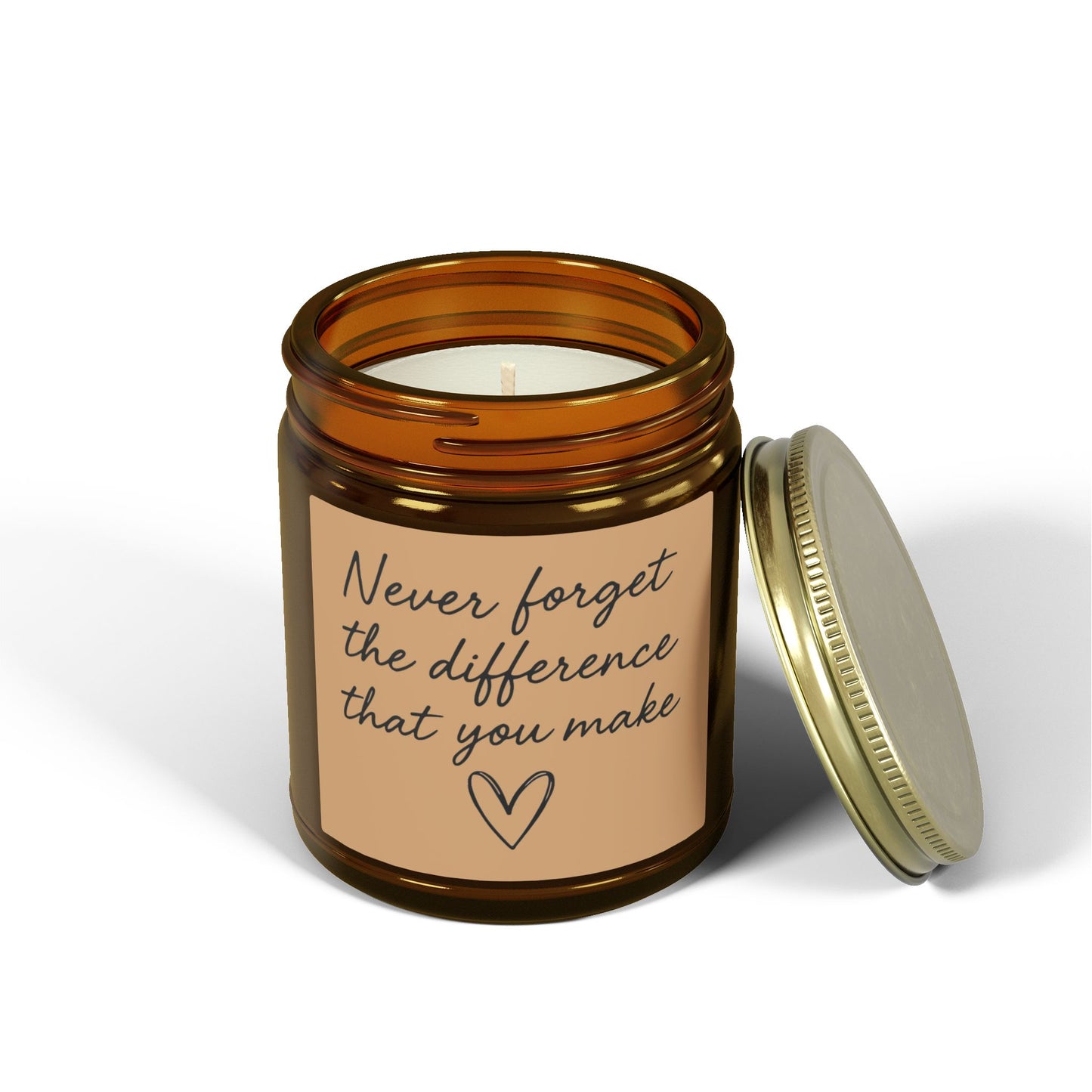Never forget the different you make candle, Employee gift, Coworker present, Gift for workers, teachers, friends