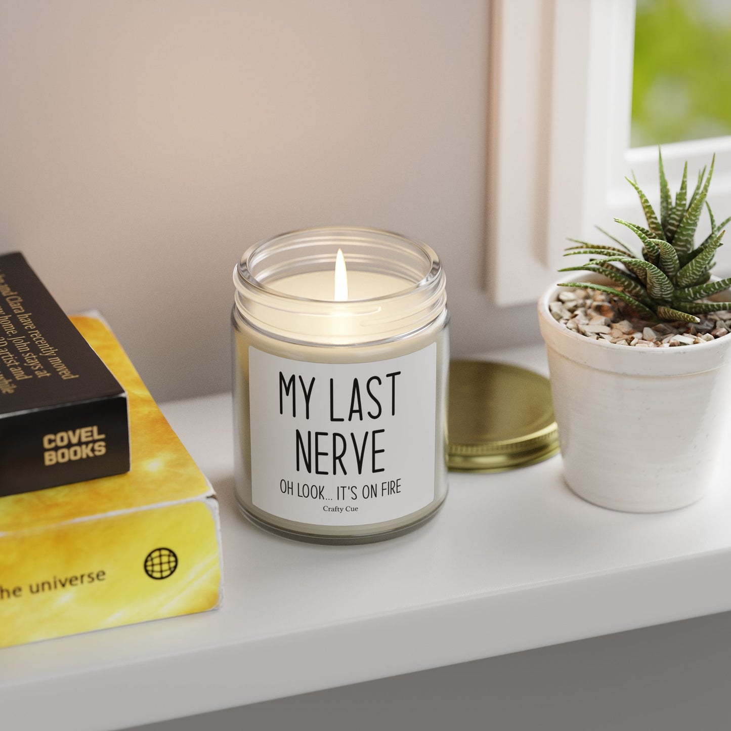 Friendship Gifts, My Last Nerve Lavender Candle, Gifts for Women, Christmas White Elephant Stocking Stuffers Birthday