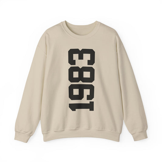 1983 Sweatshirt, 1983 College Style 1983 Year Sweatshirt, 1983 Birthday Shirt, 1983 Birthday Gift, 40th Birthday Sweatshirt, Gift for Her
