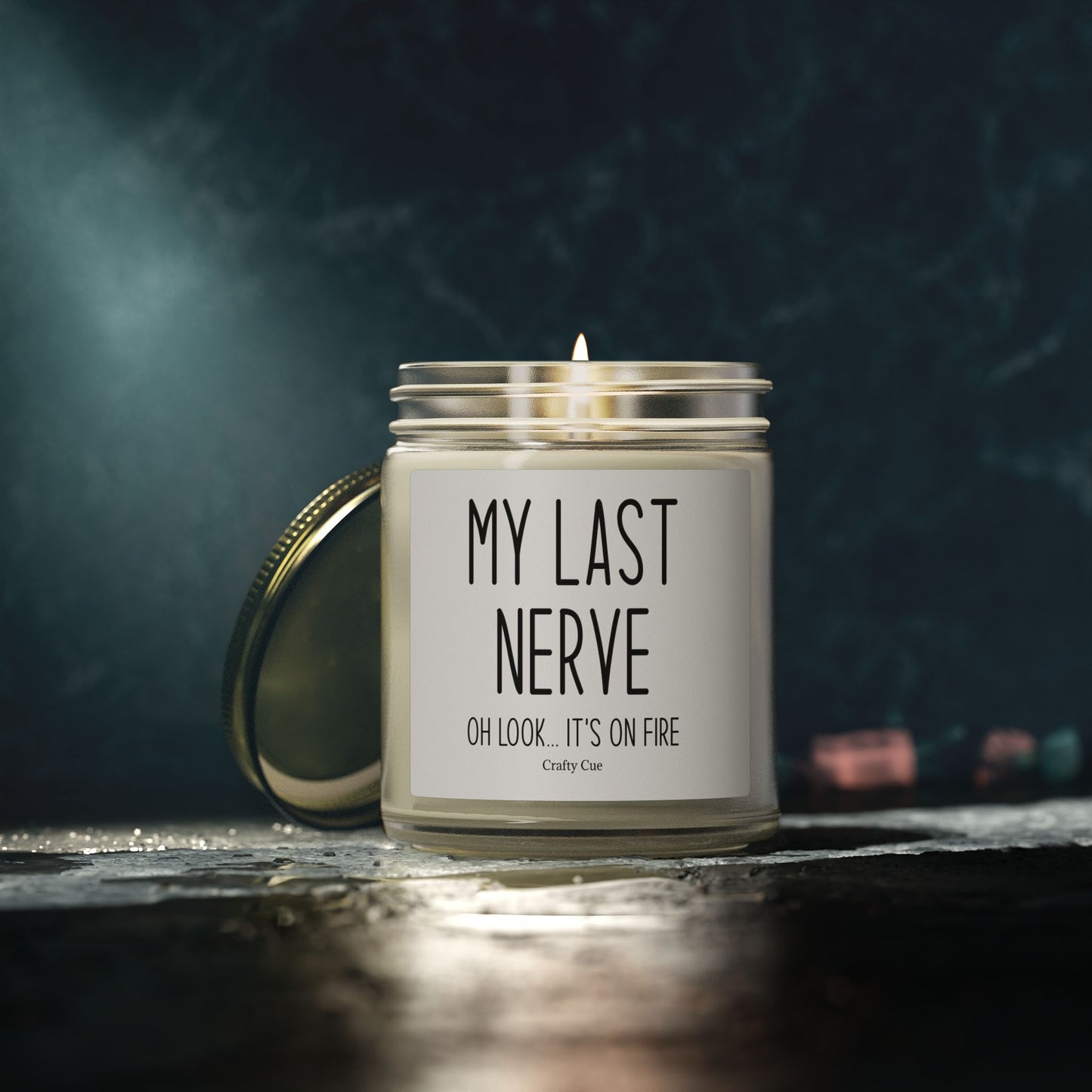 Friendship Gifts, My Last Nerve Lavender Candle, Gifts for Women, Christmas White Elephant Stocking Stuffers Birthday