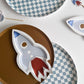 Checkered Blue Plate, XL (Set of 8)