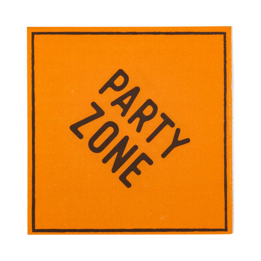 PLCON37 - Construction Sign Paper Cocktail Napkin