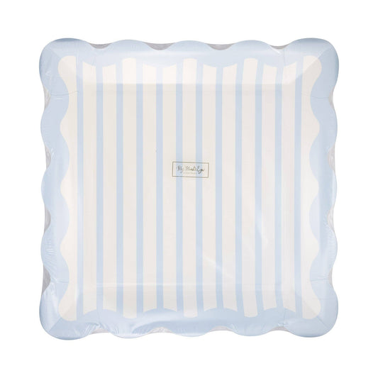 BAB1142 - Blue Striped 10" Plate