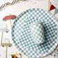 Checkered Blue Plate, XL (Set of 8)