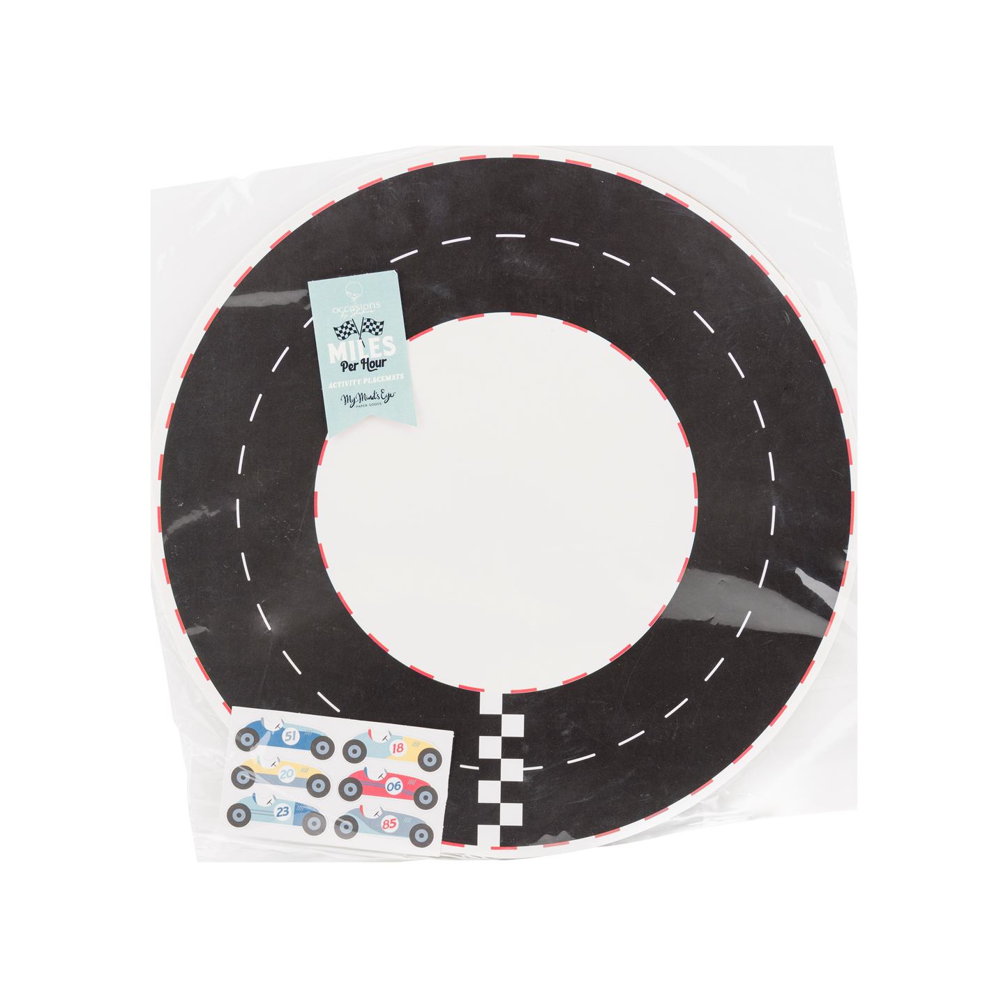 MIL1022 - Miles per Hour - Race Track Placemat