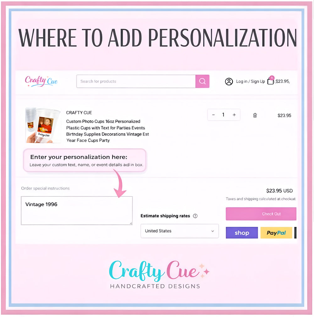 Custom Photo Cups 16oz Personalized Plastic Cups with Text for Parties Events Birthday Supplies Decorations Vintage Est Year Face Cups Party