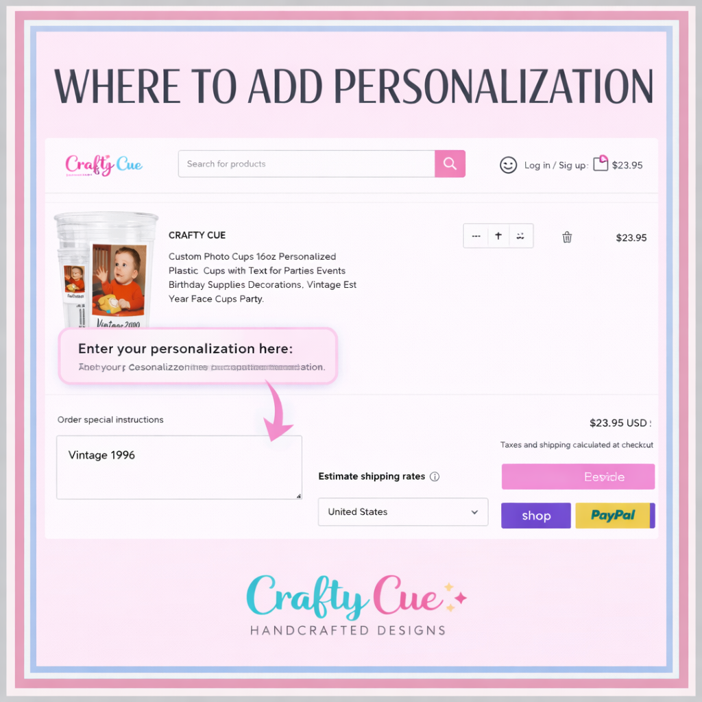 Custom Photo Cups 16oz Personalized Plastic Cups with Text for Parties Events Birthday Supplies Decorations Vintage Est Year Face Cups Party