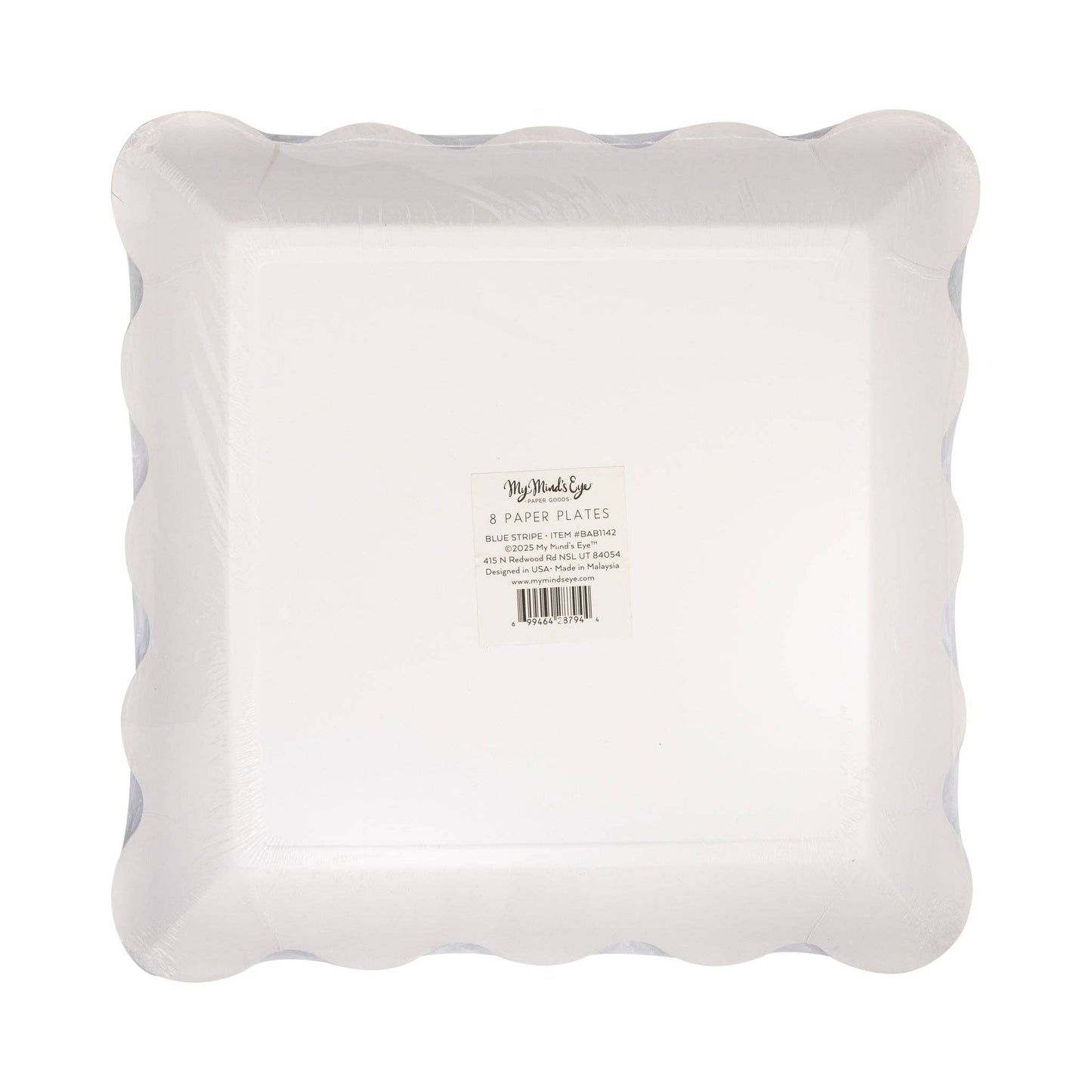 BAB1142 - Blue Striped 10" Plate