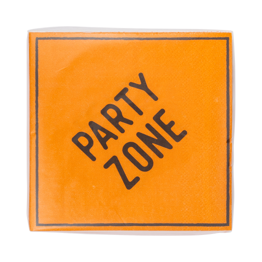 PLCON37 - Construction Sign Paper Cocktail Napkin