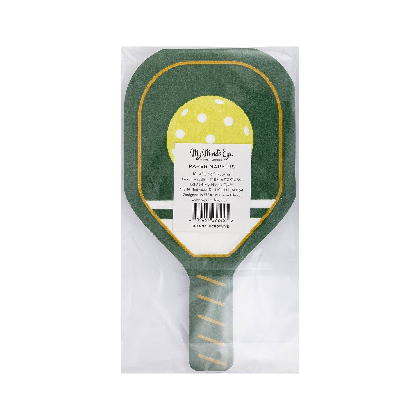 PCK1039 - Green Paddle Paper Dinner Napkin