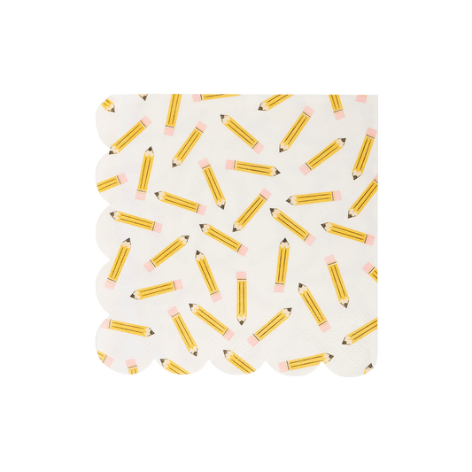 BTS1035 - Pencil Pattern Scallop Cocktail Napkin