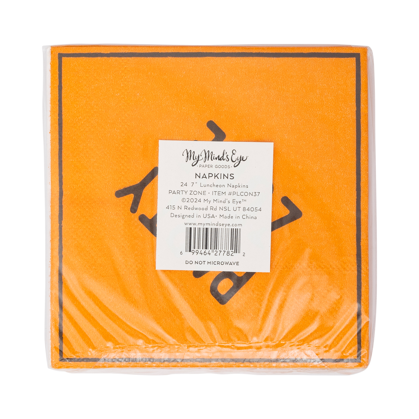 PLCON37 - Construction Sign Paper Cocktail Napkin