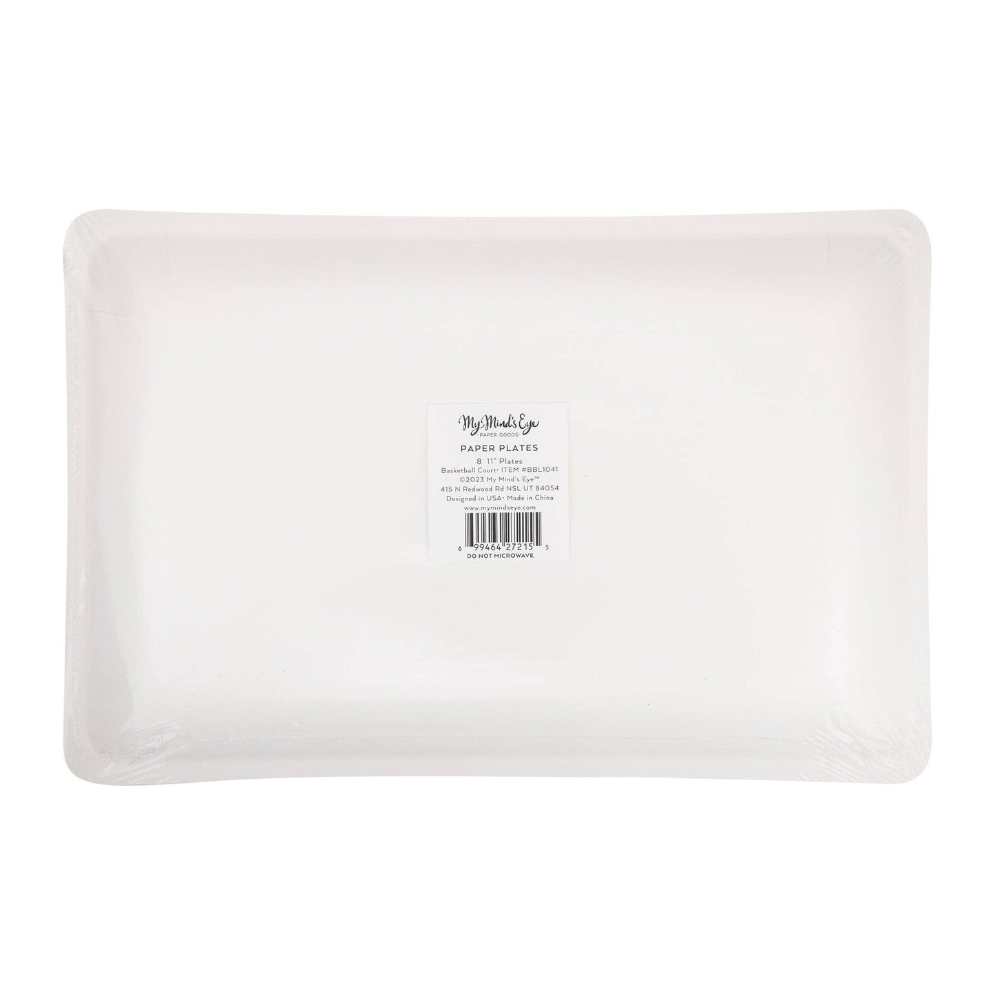 BBL1041 - Basketball Court Shaped Paper Plate