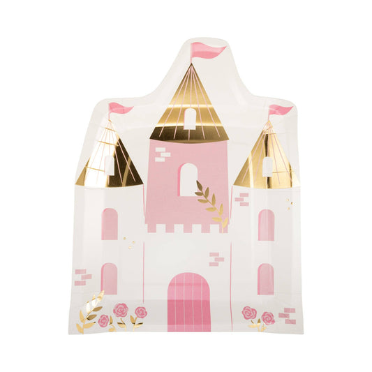 PLPRN45 - Princess Castle Shaped Paper Plate (8ct)