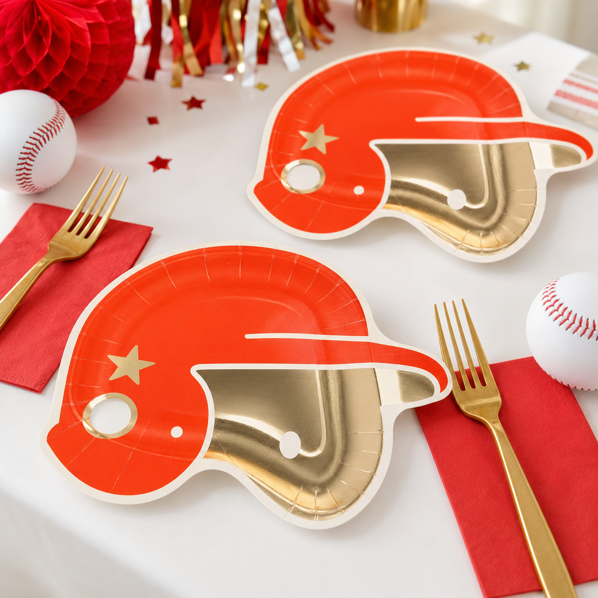Baseball Shaped Paper Plates – Baseball Birthday Party, Sports Theme & Game Day Party Plates