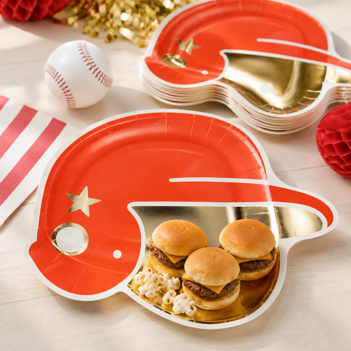 Baseball Shaped Paper Plates – Baseball Birthday Party, Sports Theme & Game Day Party Plates