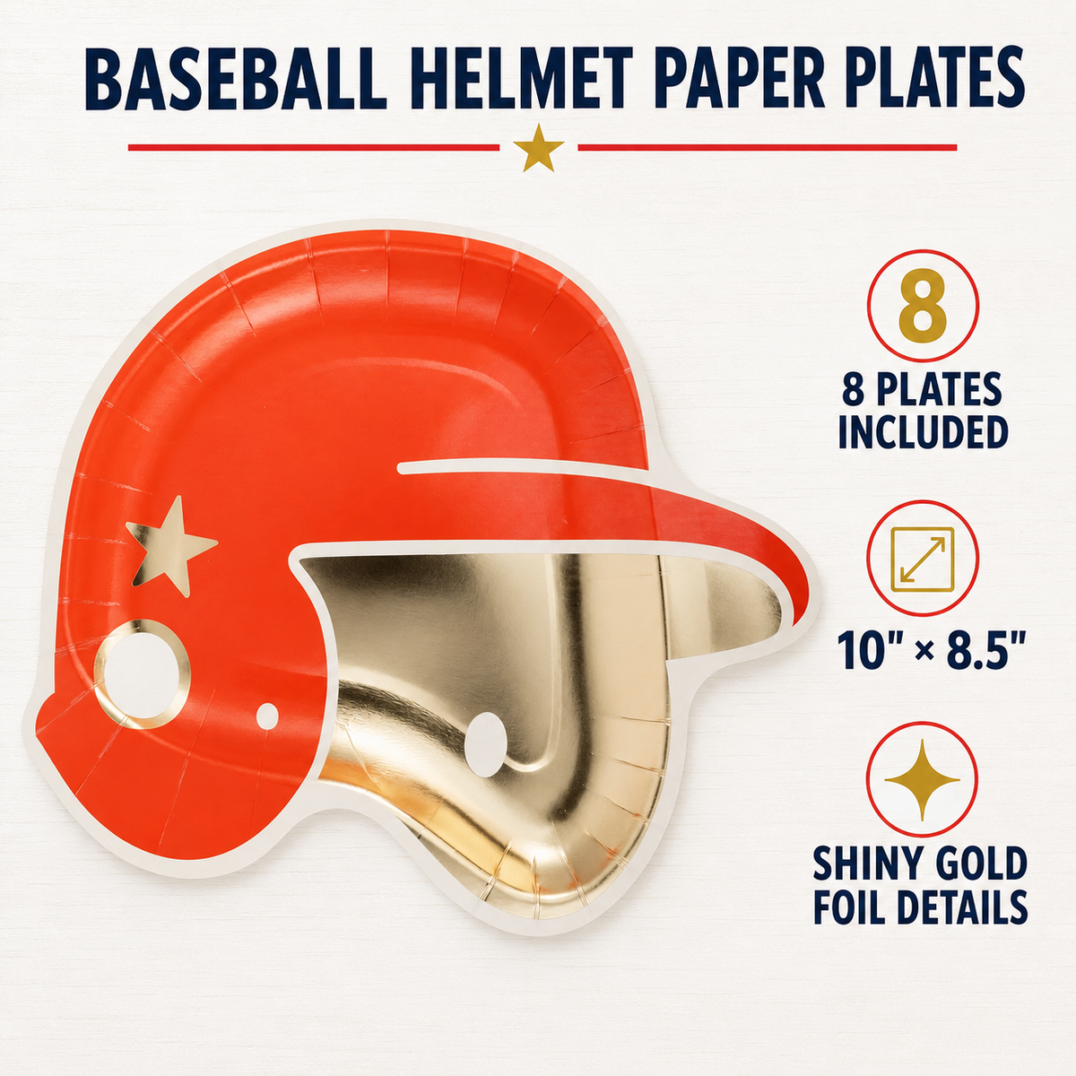 Baseball Shaped Paper Plates – Baseball Birthday Party, Sports Theme & Game Day Party Plates