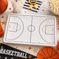 Basketball Court Shaped Paper Plates – Basketball Birthday Party Plates & Sports Tableware
