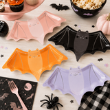 Bat Shaped Paper Plates – Halloween Party Plates, Spooky Birthday & Vampire Party Supplies