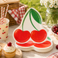 Cherry Shaped Paper Plates – Sweet Cherry Birthday Party, Baby Shower & Summer Party Plates
