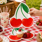 Cherry Shaped Paper Plates – Sweet Cherry Birthday Party, Baby Shower & Summer Party Plates
