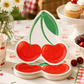 Cherry Shaped Paper Plates – Sweet Cherry Birthday Party, Baby Shower & Summer Party Plates