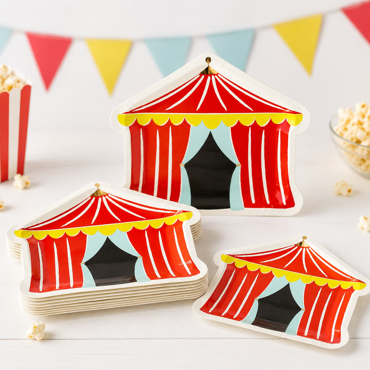 Carnival Paper Plates – Circus Birthday Party Plates, Big Top & Carnival Party Supplies