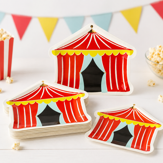 Carnival Paper Plates – Circus Birthday Party Plates, Big Top & Carnival Party Supplies