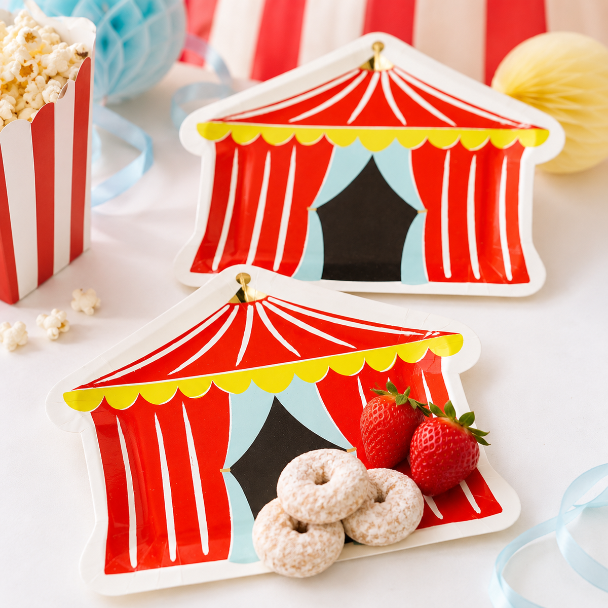 Carnival Paper Plates – Circus Birthday Party Plates, Big Top & Carnival Party Supplies