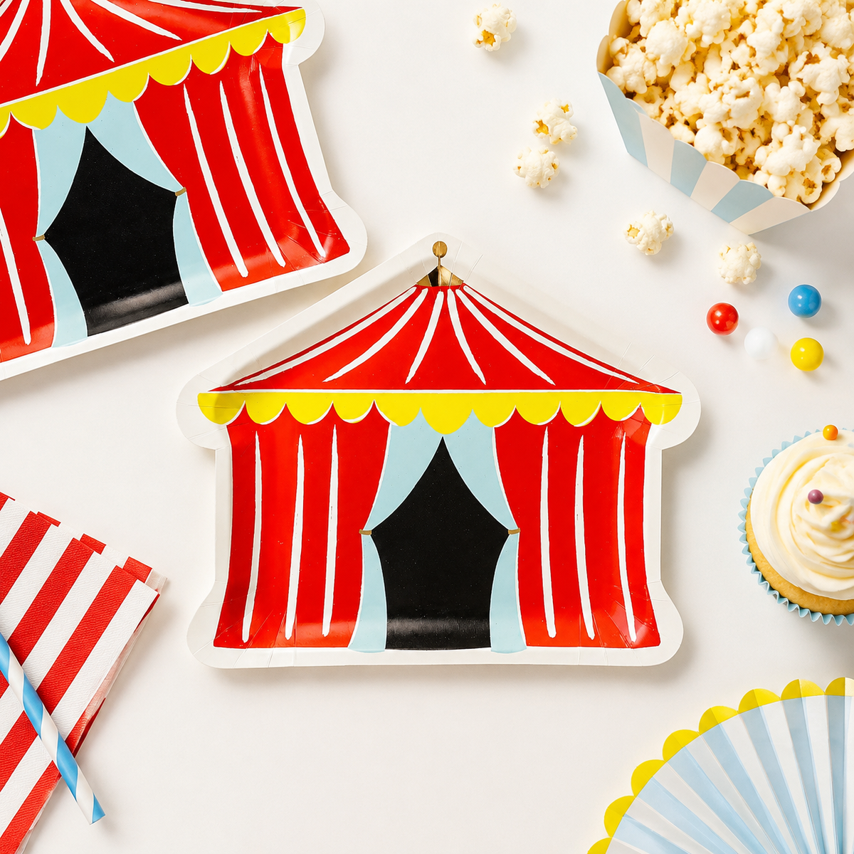 Carnival Paper Plates – Circus Birthday Party Plates, Big Top & Carnival Party Supplies
