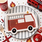 Fire Truck Party Plates 12ct | Firefighter Birthday Party Supplies | Fire Engine Plates | Kids Firetruck Decorations | Firefighter Party