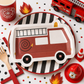 Fire Truck Party Plates 12ct | Firefighter Birthday Party Supplies | Fire Engine Plates | Kids Firetruck Decorations | Firefighter Party