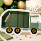 Garbage Truck Shaped Paper Plates – Trash Truck Birthday Party Plates & Construction Party Supplies