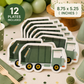 Garbage Truck Shaped Paper Plates – Trash Truck Birthday Party Plates & Construction Party Supplies