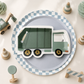 Garbage Truck Shaped Paper Plates – Trash Truck Birthday Party Plates & Construction Party Supplies