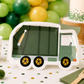 Garbage Truck Shaped Paper Plates – Trash Truck Birthday Party Plates & Construction Party Supplies