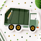 Garbage Truck Shaped Paper Plates – Trash Truck Birthday Party Plates & Construction Party Supplies