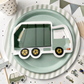 Garbage Truck Shaped Paper Plates – Trash Truck Birthday Party Plates & Construction Party Supplies