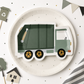 Garbage Truck Shaped Paper Plates – Trash Truck Birthday Party Plates & Construction Party Supplies
