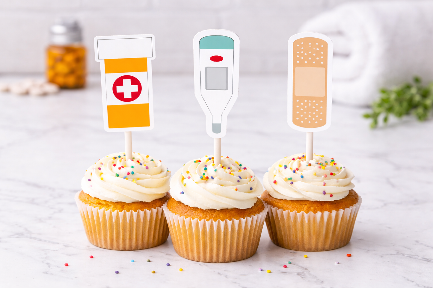 Nurse Cupcake Toppers, Doctor cupcake toppers, nurse party, RN Party, Nursing Graduation cupcake toppers, nurse cupcake toppers