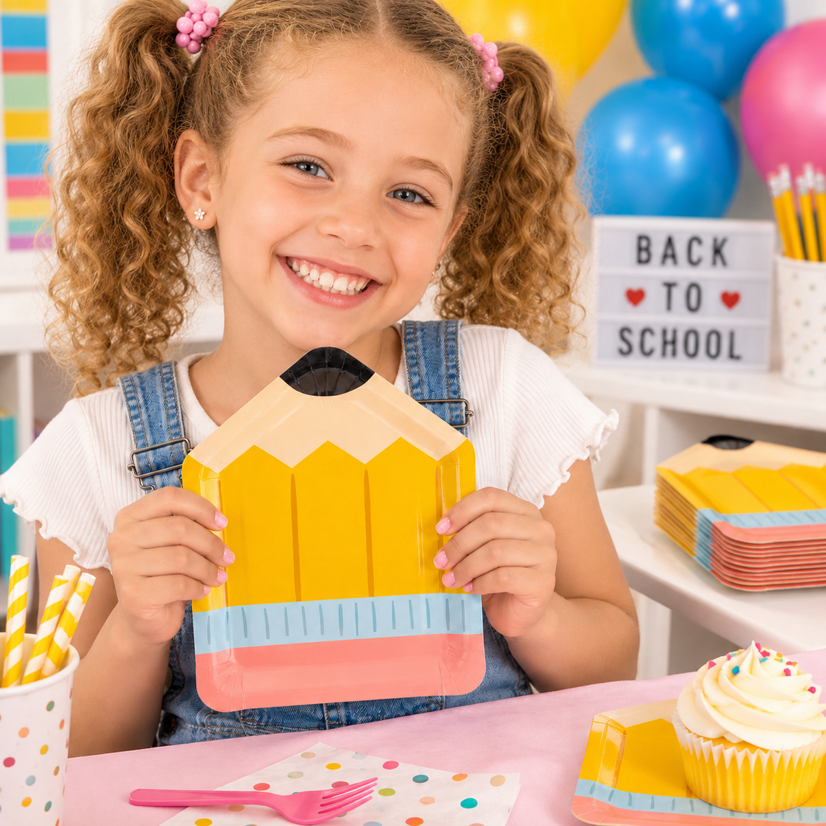 Pencil Shaped Paper Plates – Back to School & Teacher Appreciation Party Plates