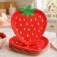 Strawberry Shaped Paper Plates, Strawberry Birthday Party Plates, Berry First Birthday Decorations, Summer Picnic Party Supplies, 8 Ct