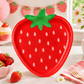 Strawberry Shaped Paper Plates, Strawberry Birthday Party Plates, Berry First Birthday Decorations, Summer Picnic Party Supplies, 8 Ct