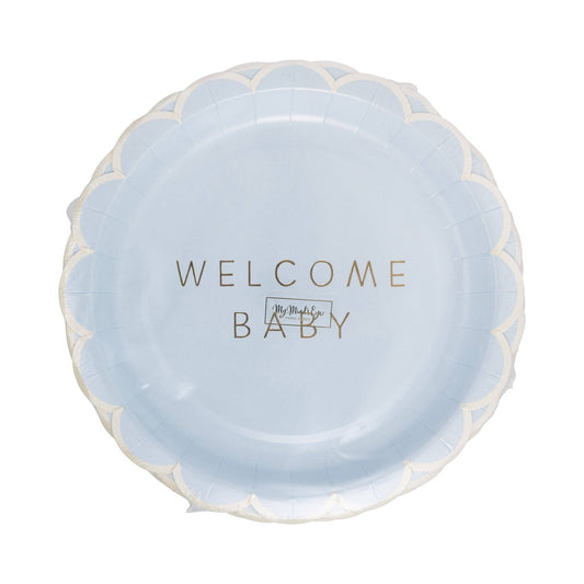 BAB1143 - Welcome Baby Blue Plate